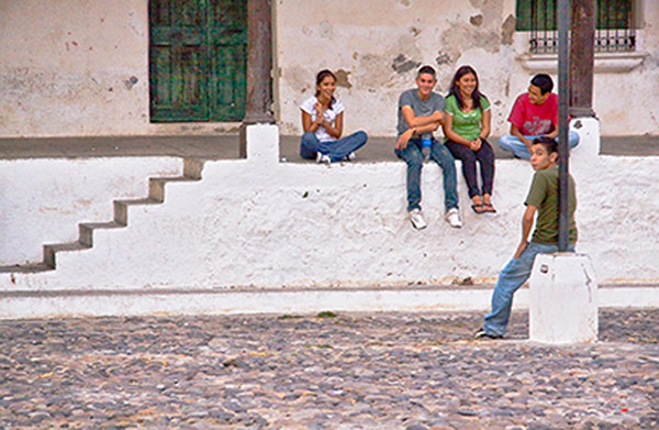 Youth in the Square in Suchitoto